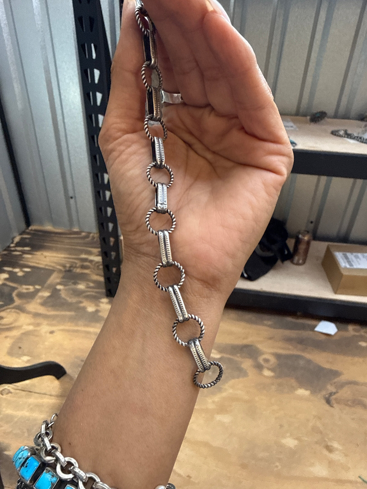 Barb L tsosie chain bracelet