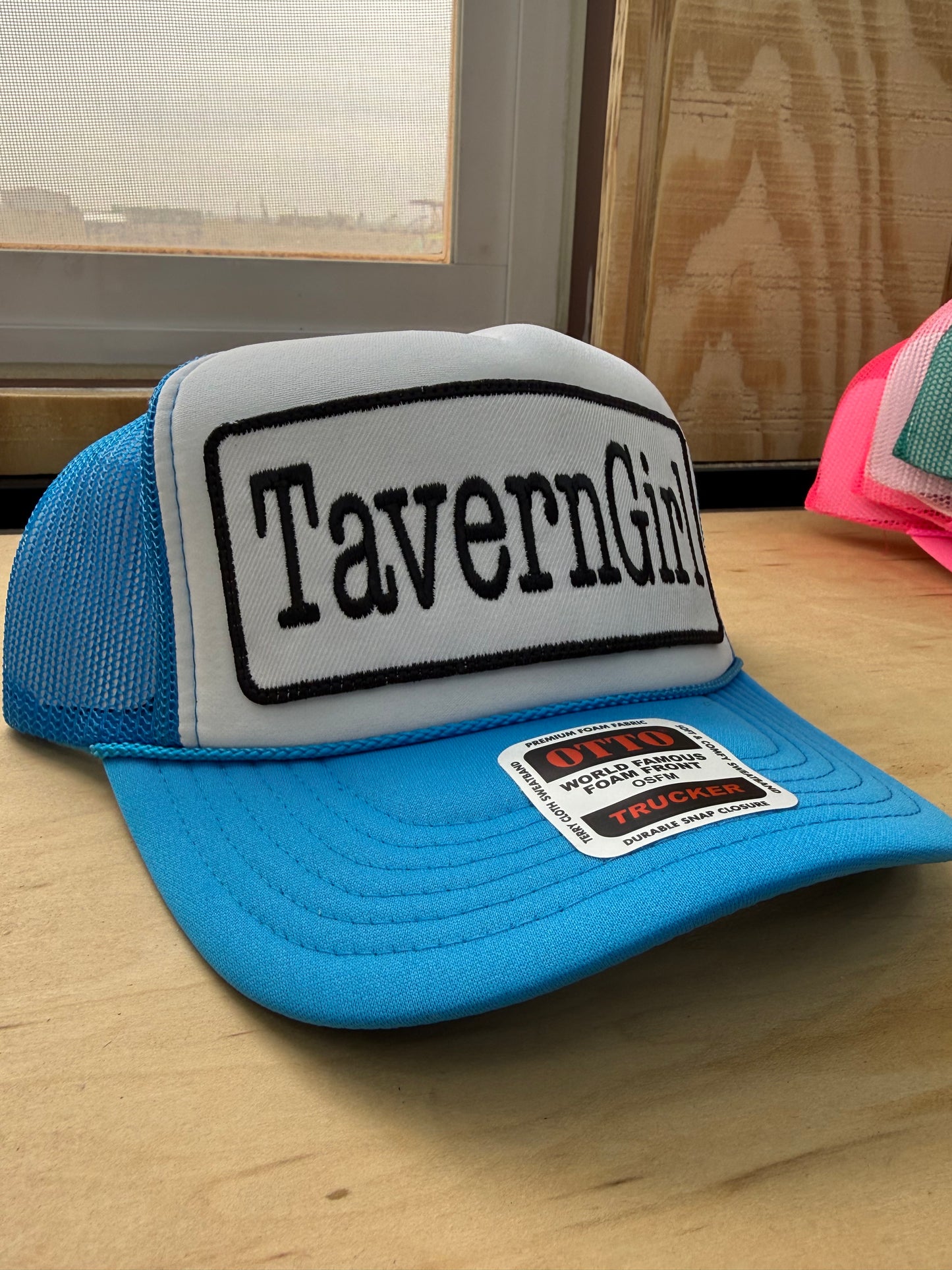 TavernGirl Blue and White Hat