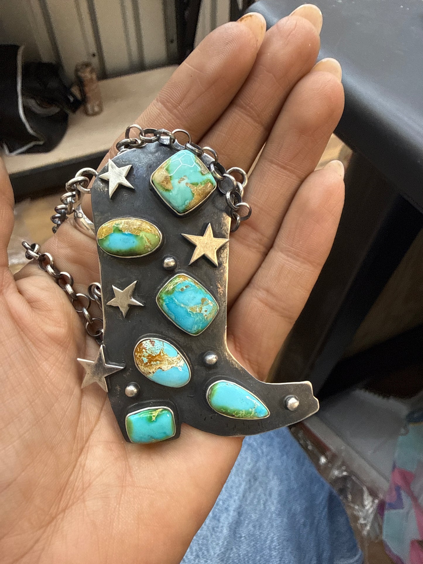 LV Oxo Livingston Boot Necklace