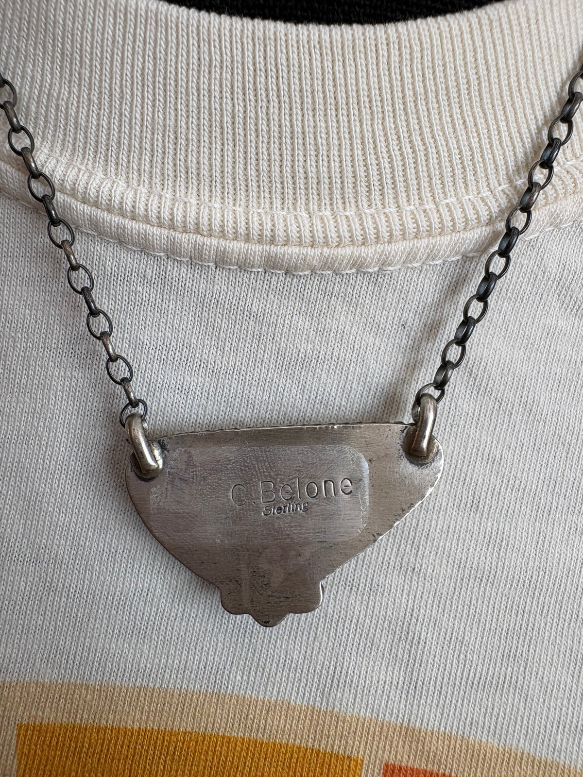 14. Chassity Belone Cotton Candy Bar Necklace