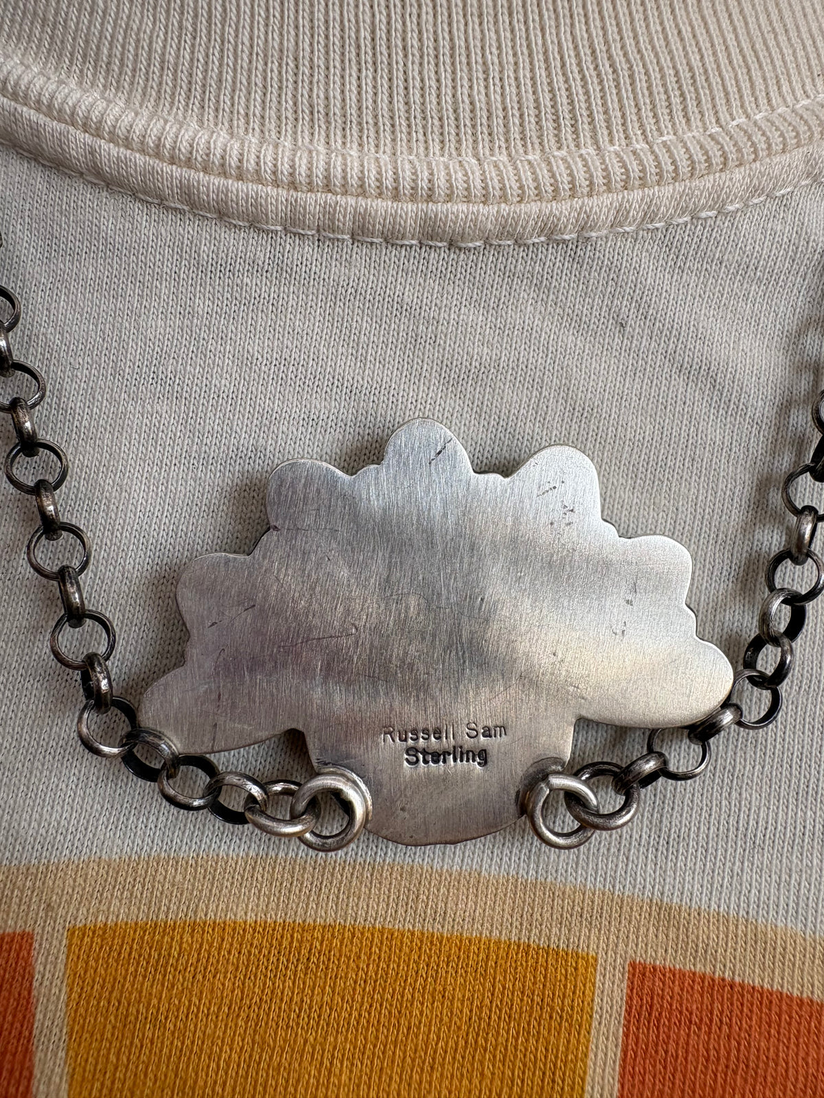 26. Russell Sam Liberty Dime Half Cluster Necklace