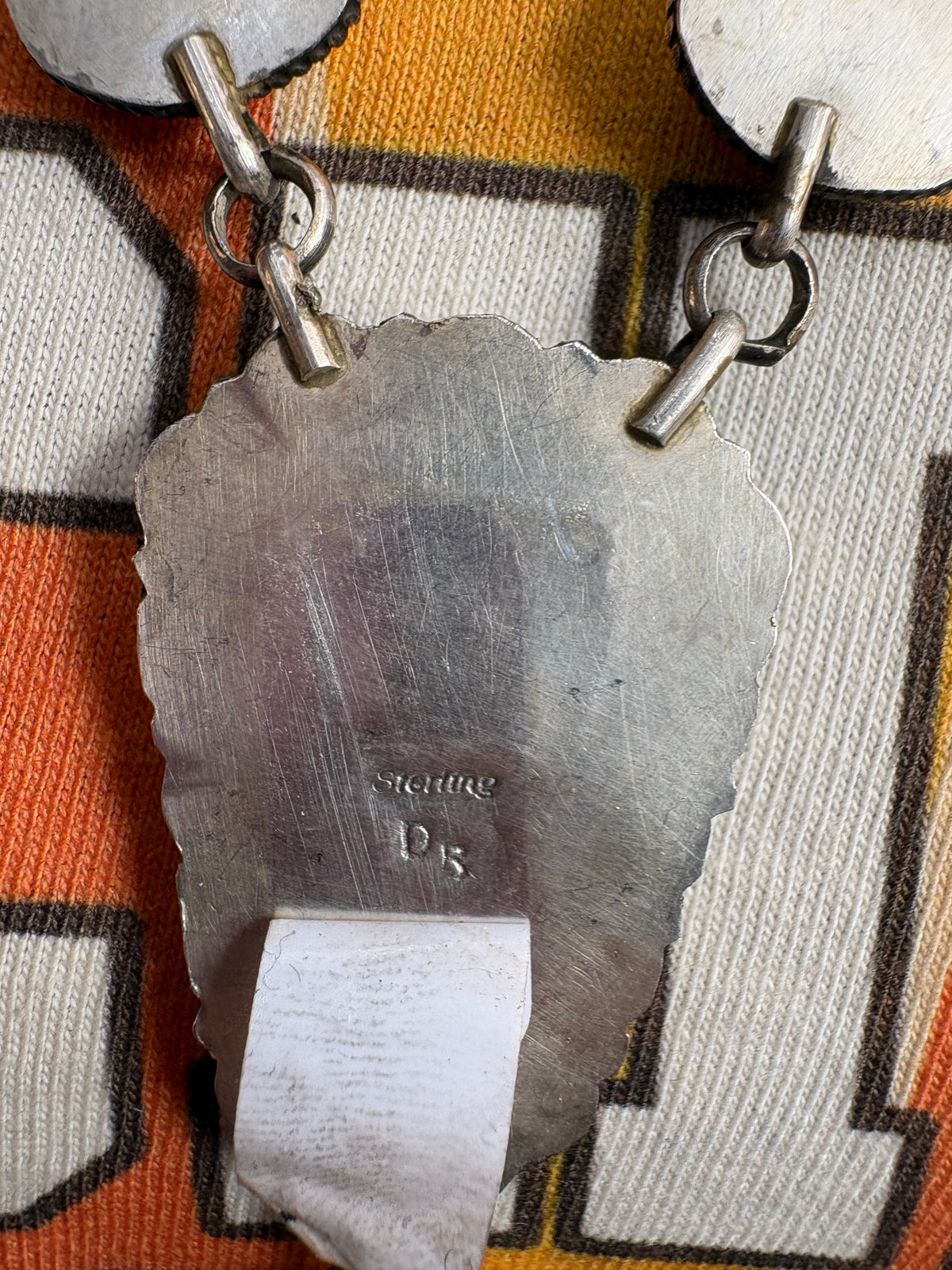58. Dean Brown White Buffalo/Black Onyx Lariat Necklace