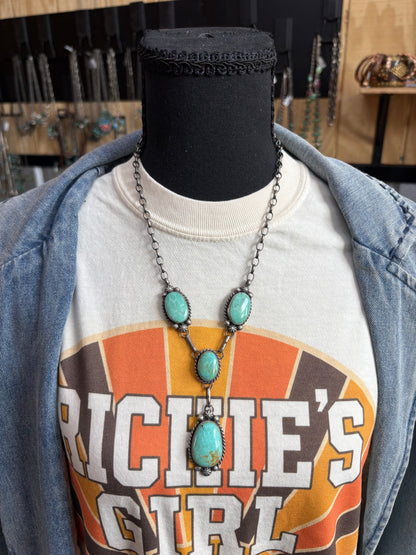 50. Augustine Largo Kingman Lariat Necklace Set