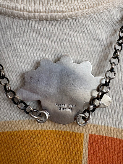25. Russell Sam Liberty Dime Half Cluster Necklace
