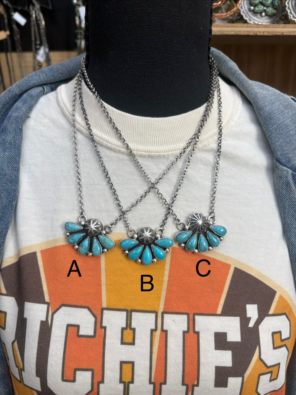 28. Charles Johnson Starburst Half Cluster Necklace