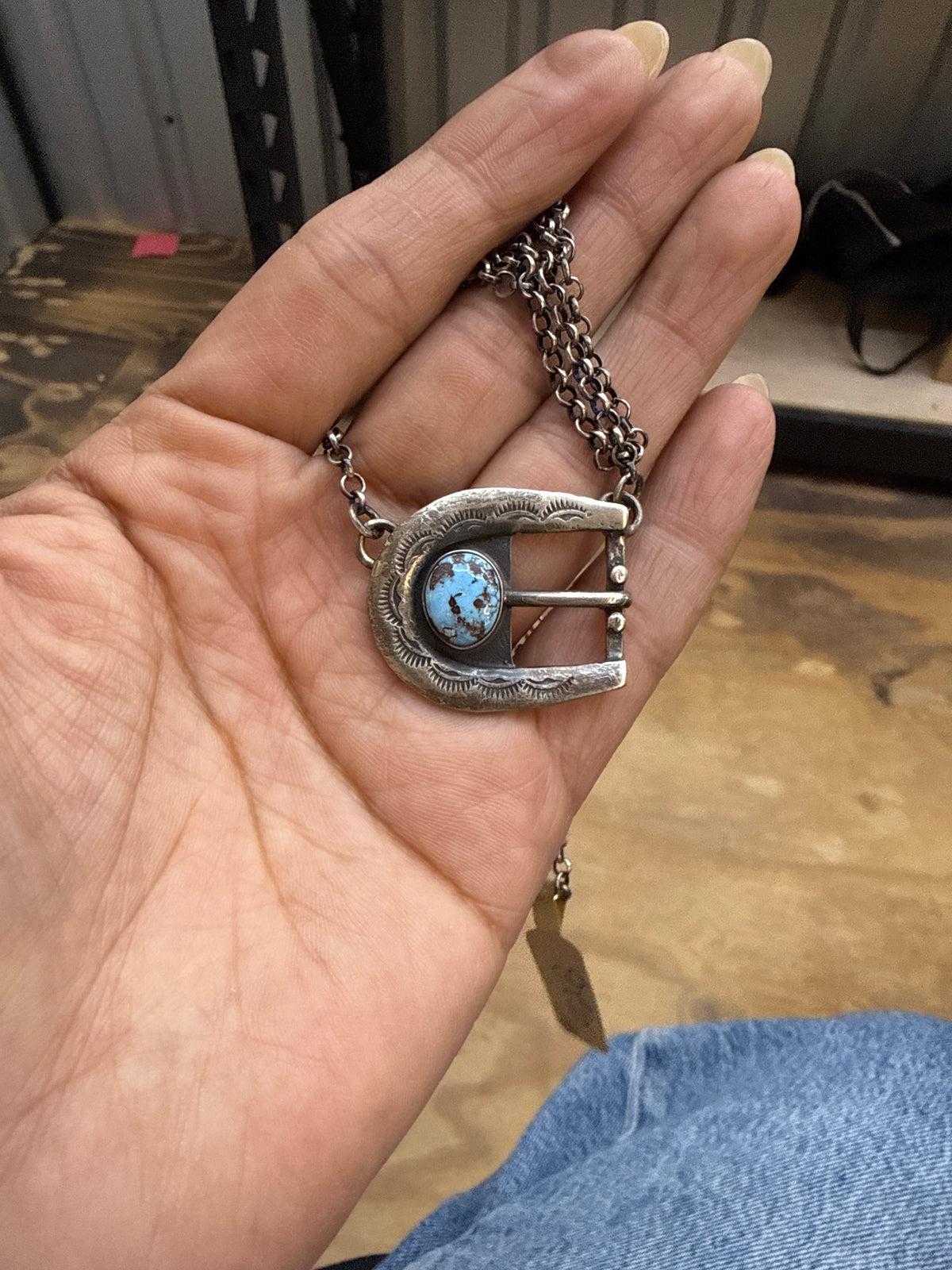Sonia P Yazzie buckle necklace