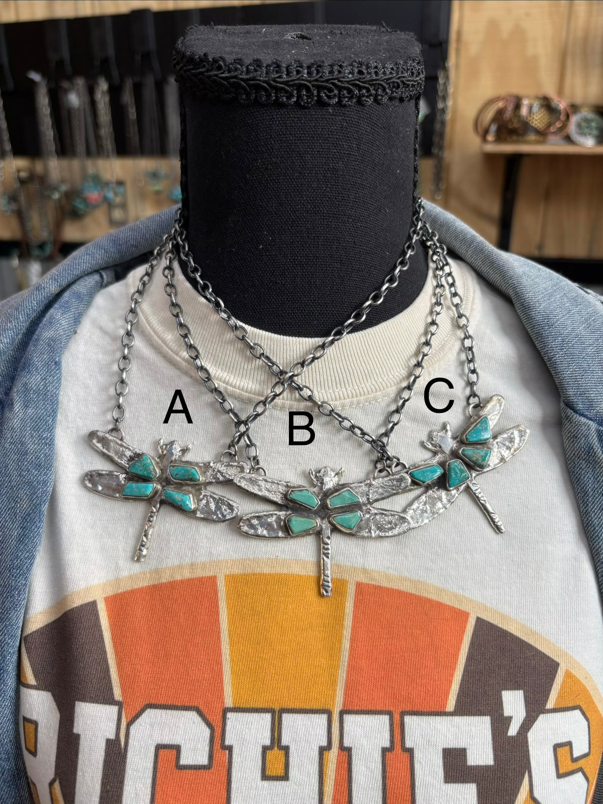 45. Jude Candelaria Kingman Dragonfly Necklace