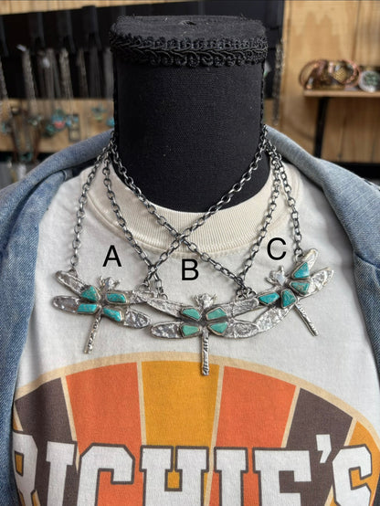 45. Jude Candelaria Kingman Dragonfly Necklace