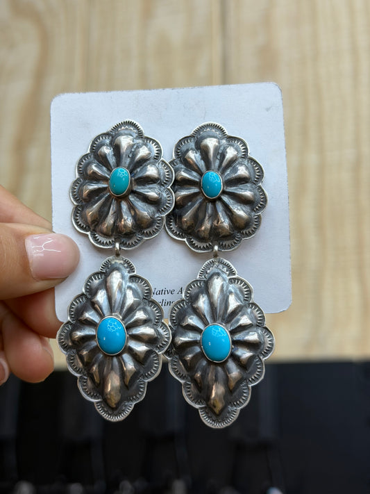 2. Turquoise Concho Dangles