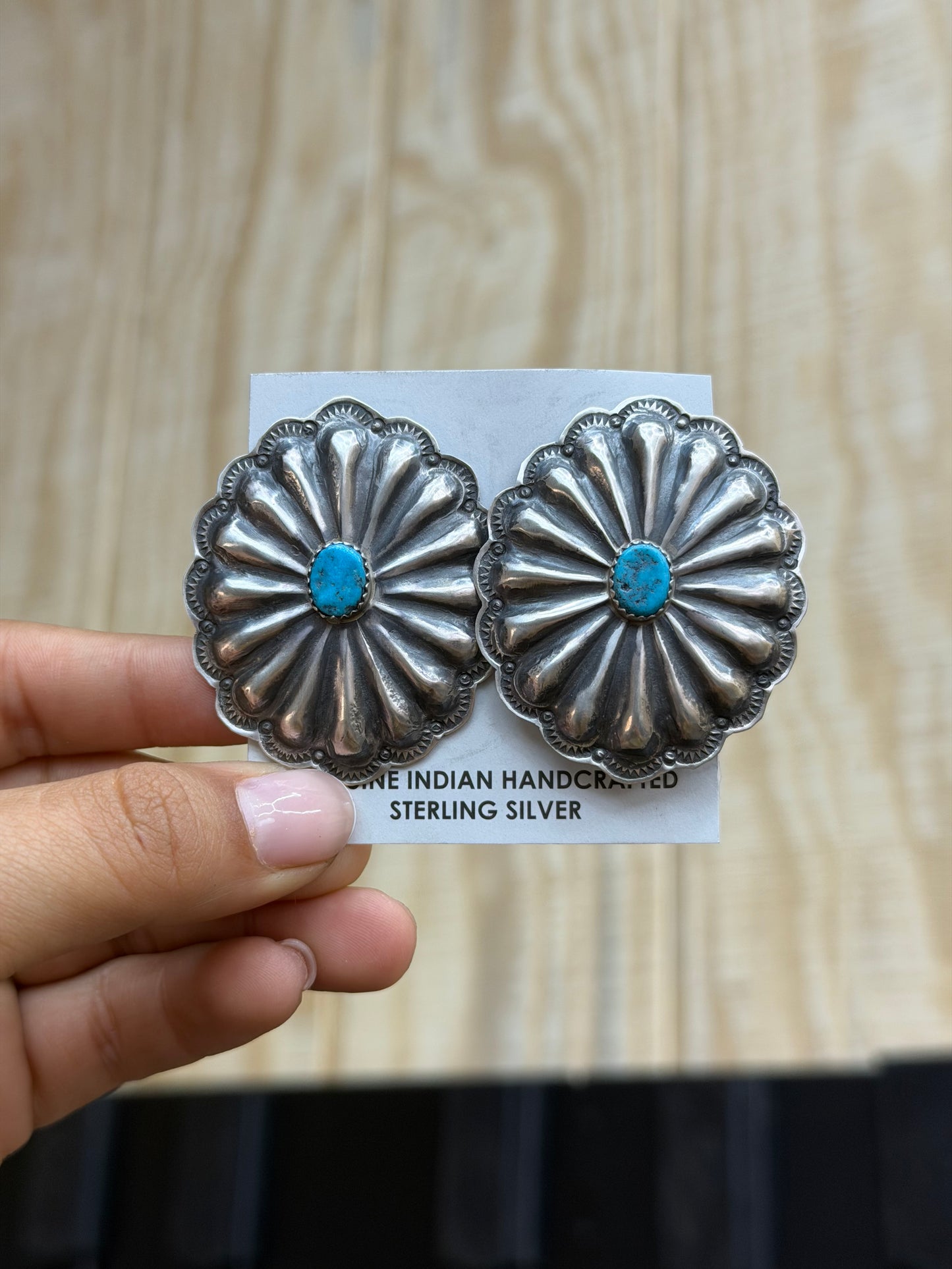 1. Small concho earrings