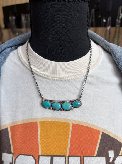 31. Eunis Tso 4 Stone Bar Necklace