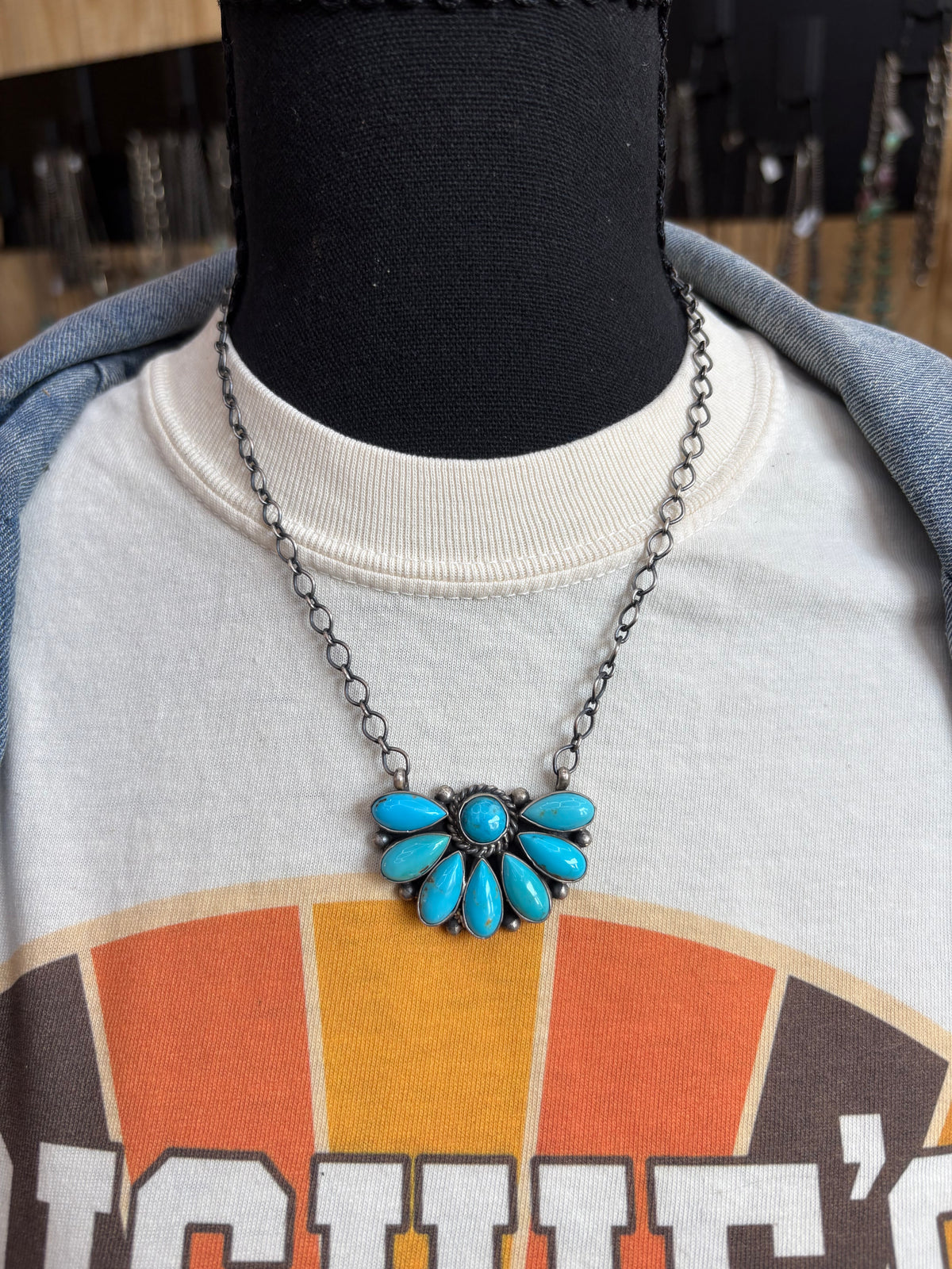 34. Effie Garfield Half Cluster Necklace
