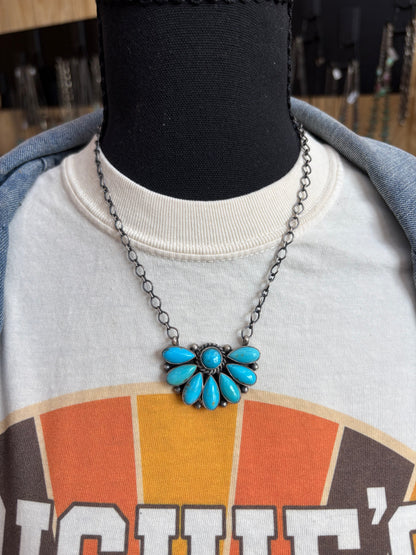 34. Effie Garfield Half Cluster Necklace