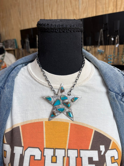 69. Jude Candelaria Lg Kingman Star Necklace