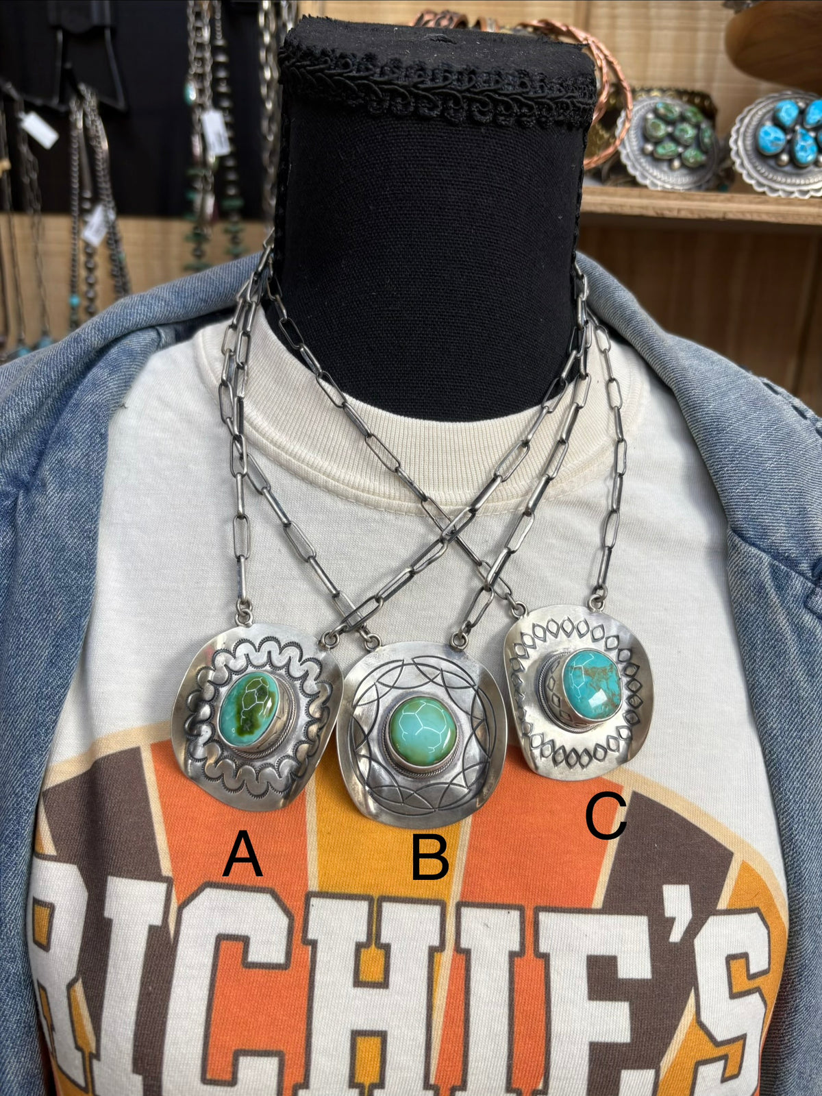 41. Randy Boyd Turquoise Cowboy Hat Necklace