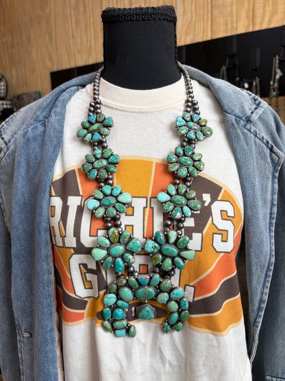 24. P Yazzie Statement Cluster Necklace
